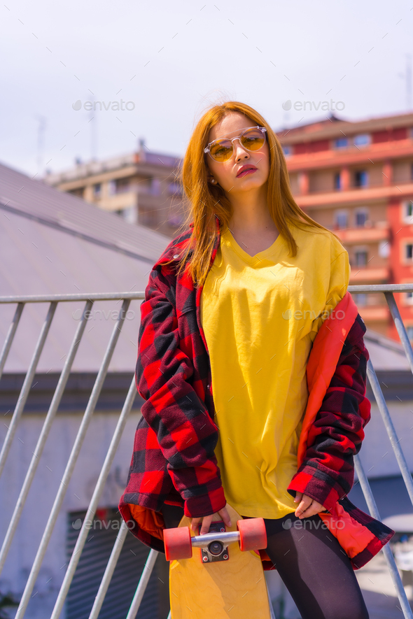 Yellow red plaid sales shirt